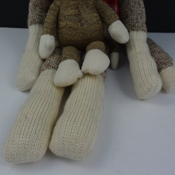 Vintage Handmade Sock Monkey & Ty Beanie "Socks" the Monkey - Picture 9 of 10